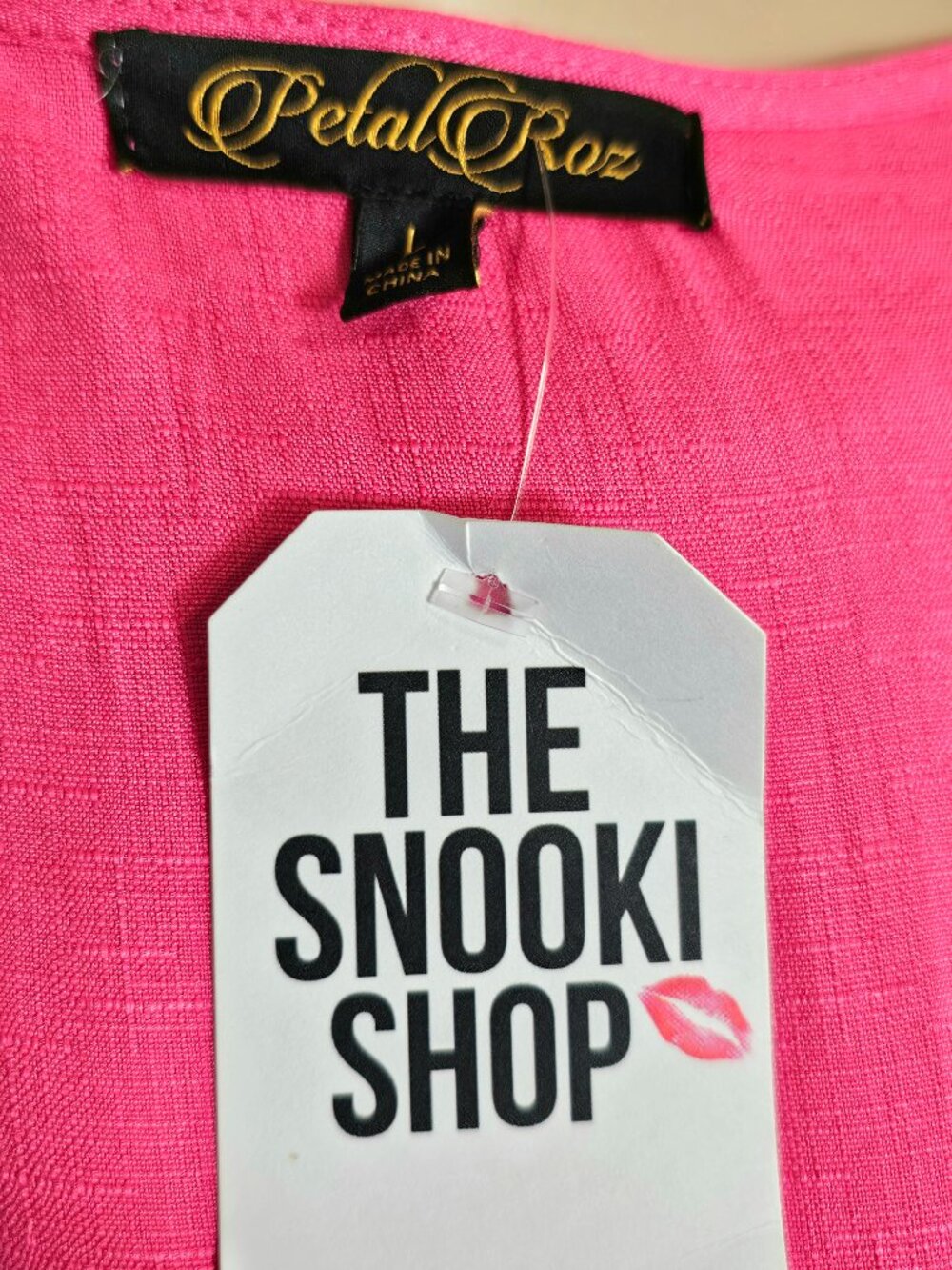 Petal Roz Snooki Shop NWT Pink Maxi Wrap Dress Cover Up Crochet Waist L - Picture 13 of 14